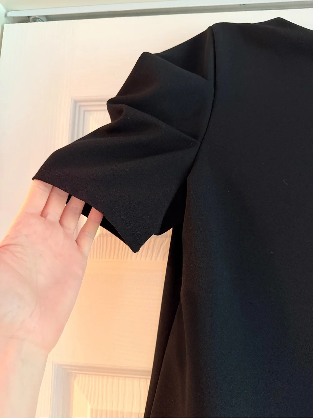 Banana Republic Black Puff Sleeve Blouse